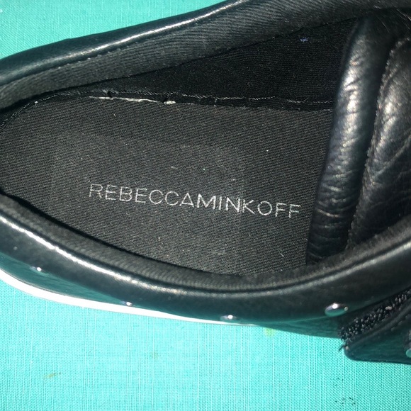 REBECCA MINKOFF BLACK NAPA LEATHER SHOES SIZE 8 - Picture 8 of 10